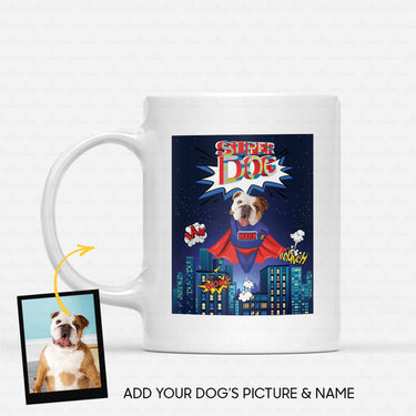 Custom Dog Creative Gift Idea - Superhero English Bull For Dog Lover - White Mug